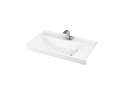 Επικαθήμενος νιπτήρας μπάνιου Quattro 8060 60 x 38 cm White με υπερχείλιση.