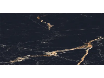 Πορσελανάτα πλακάκια δαπέδου Τεχνογρανίτη Vience Black 60 x 120 cm.