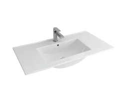Επικαθήμενος νιπτήρας μπάνιου LT-7506 100 x 47 cm White με υπερχείλιση.