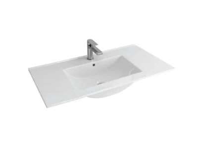 Επικαθήμενος νιπτήρας μπάνιου LT-7506 100 x 47 cm White με υπερχείλιση.