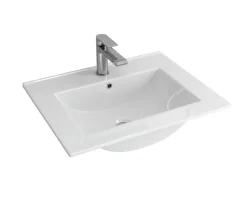 Επικαθήμενος νιπτήρας μπάνιου LT-7506 60 x 47 cm White με υπερχείλιση.