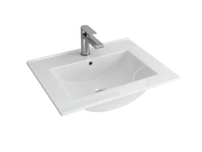 Επικαθήμενος νιπτήρας μπάνιου LT-7506 60 x 47 cm White με υπερχείλιση.