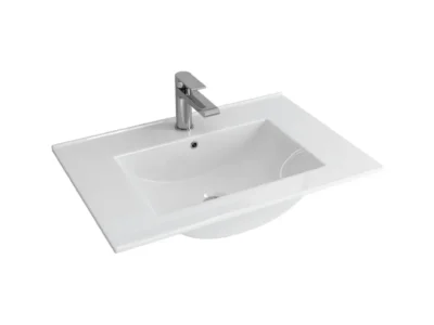 Επικαθήμενος νιπτήρας μπάνιου LT-7506 76 x 47 cm White με υπερχείλιση.