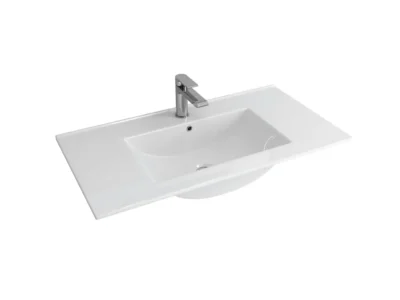 Επικαθήμενος νιπτήρας μπάνιου LT-7506 91 x 47 cm White με υπερχείλιση.