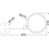 Επίτοιχος καθρέφτης περιποίησης Luminor FD01-100 Chrome.