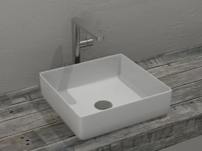 Επιτραπέζιος νιπτήρας μπάνιου Atrio 36 x 36 cm White χωρίς υπερχείλιση