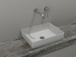 Επιτραπέζιος νιπτήρας μπάνιου Atrio 47 x 36 cm White χωρίς υπερχείλιση.