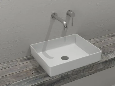 Επιτραπέζιος νιπτήρας μπάνιου Atrio 51 x 40 cm White χωρίς υπερχείλιση.