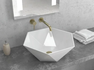 Επιτραπέζιος νιπτήρας μπάνιου LT-1140 45 x 45 cm White χωρίς υπερχείλιση.