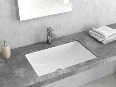 Υποκαθήμενος νιπτήρας μπάνιου LT-6008 51 x 38 cm White χωρίς υπερχείλιση.