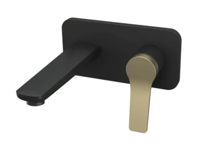 Επίτοιχη εντοιχισμένη Μπαταρία Νιπτήρα Andare WNW1480-73PAB Black Matt / Bronze.