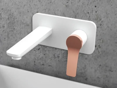 Επίτοιχη εντοιχισμένη Μπαταρία Νιπτήρα Andare WNW1480-73PHRG White Matt / Rose Gold.