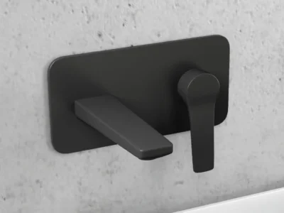 Επίτοιχη εντοιχισμένη Μπαταρία Νιπτήρα Andare WNW1480-73PA Black Matt.