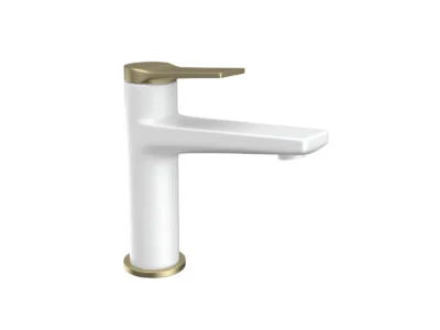 Επικαθήμενη Μπαταρία Νιπτήρα Andare WNW168073-PHB White Matt-Bronze.