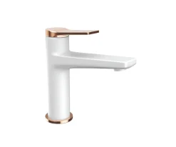 Επικαθήμενη Μπαταρία Νιπτήρα Andare WNW168073-PHRG White Matt-Rose Gold.