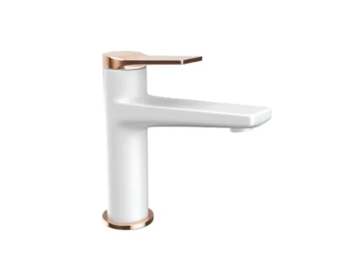 Επικαθήμενη Μπαταρία Νιπτήρα Andare WNW168073-PHRG White Matt-Rose Gold.