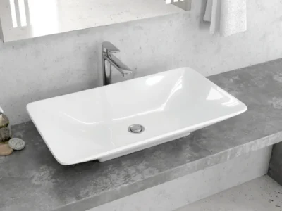 Επιτραπέζιος νιπτήρας μπάνιου LT-1017 70 x 40 cm White χωρίς υπερχείλιση.