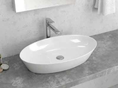 Επιτραπέζιος νιπτήρας μπάνιου LT-1132 60 x 36 cm White χωρίς υπερχείλιση.