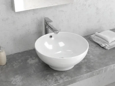 Επιτραπέζιος νιπτήρας μπάνιου LT-3065 40 x 40 cm White με υπερχείλιση.