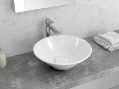 Επιτραπέζιος νιπτήρας μπάνιου LT-3133 42 x 42 cm White χωρίς υπερχείλιση.