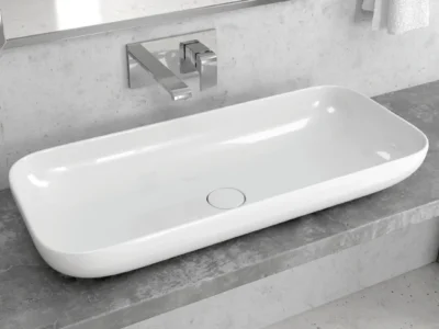 Επιτραπέζιος νιπτήρας μπάνιου Premium 6290 90 x 40 cm White χωρίς υπερχείλιση.