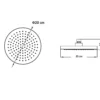 Ανακλινόμενη Κεφαλή ντουζ κυκλικής διατομής Lounge T-253B 20 x 20 cm Chrome