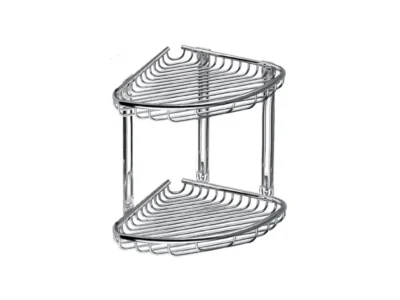 Σπογγοθήκη-Μπουκαλοθήκη γωνιακή διπλή Reti 963777 Chrome.