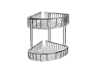 Σπογγοθήκη-Μπουκαλοθήκη γωνιακή διπλή Reti 963888 Chrome.