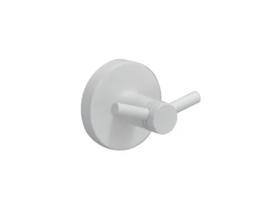 Άγκιστρο πετσετών διπλό επιτοίχιας τοποθέτησης Emily 605955 White Matt