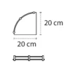 Εταζέρα μπάνιου Mensole 0622-99 με διάσταση 20 x 20 cm.