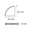 Εταζέρα μπάνιου Mensole 0633-99 με διάσταση 25 x 25 cm.