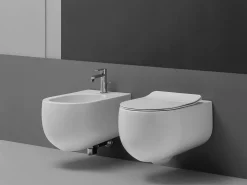Κρεμαστή Λεκάνη τουαλέτας Υψηλής Πίεσης με Κάλυμα Kerasan Flo Norim 54 cm.