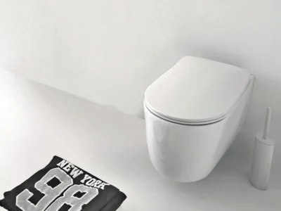 Κρεμαστή Λεκάνη τουαλέτας Υψηλής Πίεσης με Κάλυμα Kerasan Nolita Norim 55 cm.