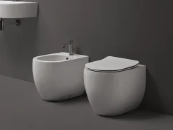 Λεκάνη τουαλέτας Υψηλής πίεσης με Κάλυμα Kerasan Flo Norim 52 cm Back To Wall.