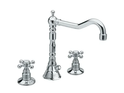 Επικαθήμενη Μπαταρία Νιπτήρα 3 οπών Retro Reitano Antea 110622 Chrome.