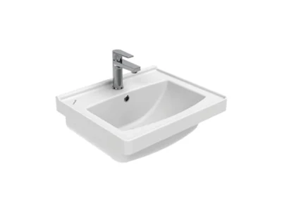 Επικαθήμενος νιπτήρας επίπλων μπάνιου Superior 55 x 45 cm White με υπερχείλιση.