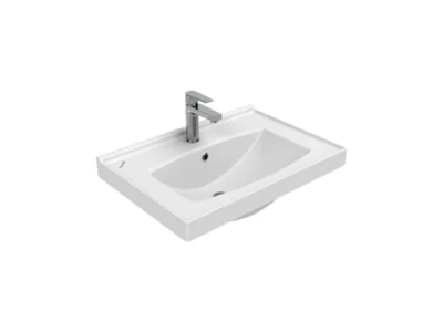 Επικαθήμενος νιπτήρας επίπλων μπάνιου Superior 65 x 45 cm White με υπερχείλιση.