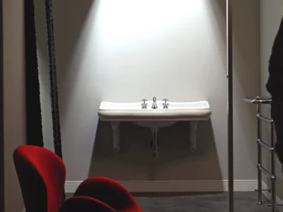 Νιπτήρας κονσόλα μπάνιου Kerasan Retro WM 100 x 55 cm White με υπερχείλιση.