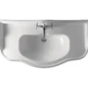 Νιπτήρας κονσόλα μπάνιου Kerasan Retro 100 x 55 cm White με υπερχείλιση.
