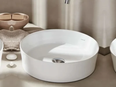 Επιτραπέζιος νιπτήρας μπάνιου Loop LP-140 40 x 40 cm White χωρίς υπερχείλιση.