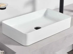Επιτραπέζιος νιπτήρας μπάνιου Prisma 60 x 35 cm White χωρίς υπερχείλιση.