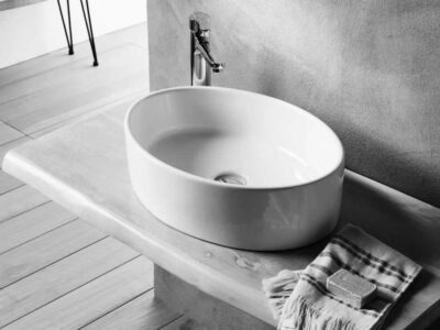 Επιτραπέζιος νιπτήρας μπάνιου Tempo 51 x 36 cm White χωρίς υπερχείλιση.