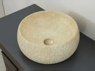 Επιτραπέζιος νιπτήρας μπάνιου Arte 500003 40 x 40 cm Beige χωρίς υπερχείλιση.