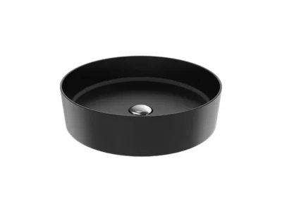 Επιτραπέζιος νιπτήρας μπάνιου Loop LP-145 45 x 45 cm Black Matt χωρίς υπερχείλιση.