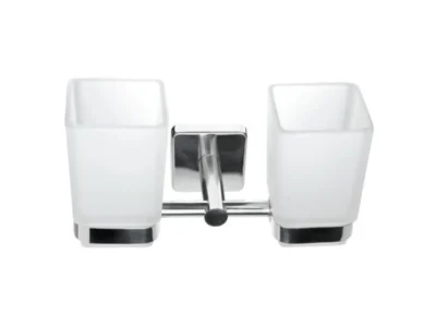 Ποτηροθήκη κρυστάλλινη διπλή επιτοίχιας τοποθέτησης Quattro 4855 Chrome
