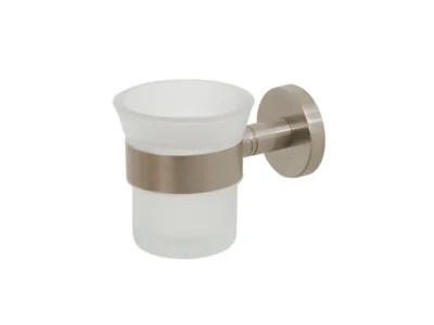 Ποτηροθήκη κρυστάλλινη επιτοίχιας τοποθέτησης Emily 345958 Inox Brushed