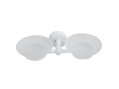 Σαπουνοθήκη κρυστάλλινη διπλή επιτοίχιας τοποθέτησης Uno 183366 White Matt