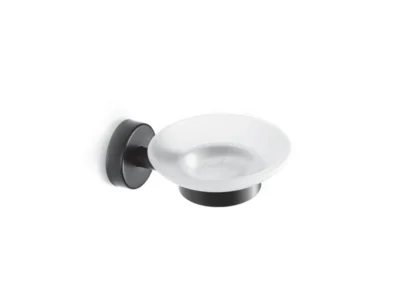 Σαπουνοθήκη κρυστάλλινη επιτοίχιας τοποθέτησης Uno 130155 Black Matt