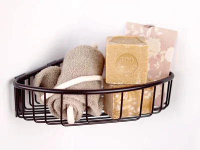 Σπογγοθήκη-Μπουκαλοθήκη γωνιακή Reti 963855 Black Matt.