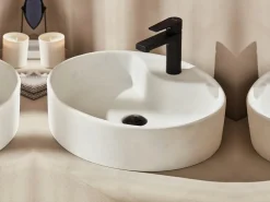 Επιτραπέζιος συνθετικός νιπτήρας μπάνιου Fontana 052 52 x 42 cm White χωρίς υπερχείλιση.